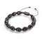 L'heure des sorcières | Gunmetal Skulls x Violet GloWeave | Bracelet en macramé